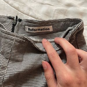 Reformation Houndstooth Tailored Pants